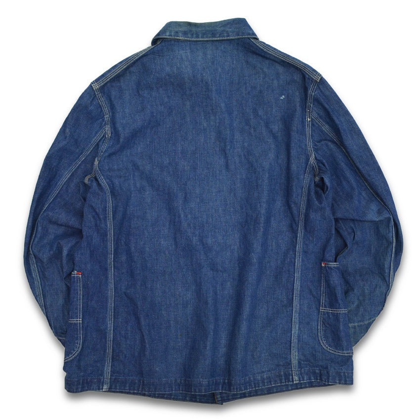 ~60's INDIGO 4POKETS DENIM COVERALL... 42