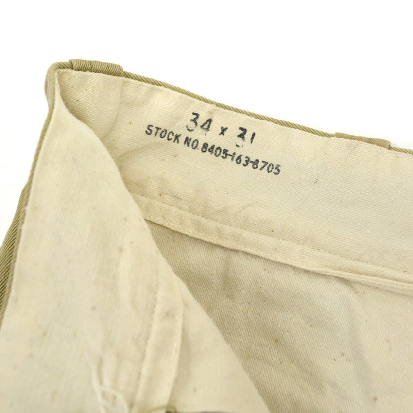 1950s US Army Chino Trousers with Urea Buttons... 32x30