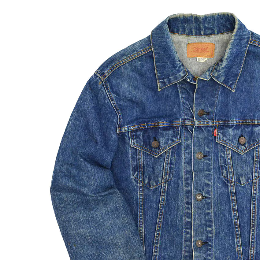 60's Levi's 70505 BIG-E Denim Jacket Cuff Cut!! ... Actual size 44