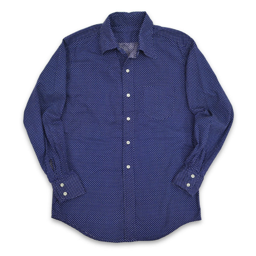 ~70's Small Polka Dots All Cotton Shirt... about S