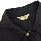 60's Authentic Ivy BLACK TWO TONE B/D SHIRT...M