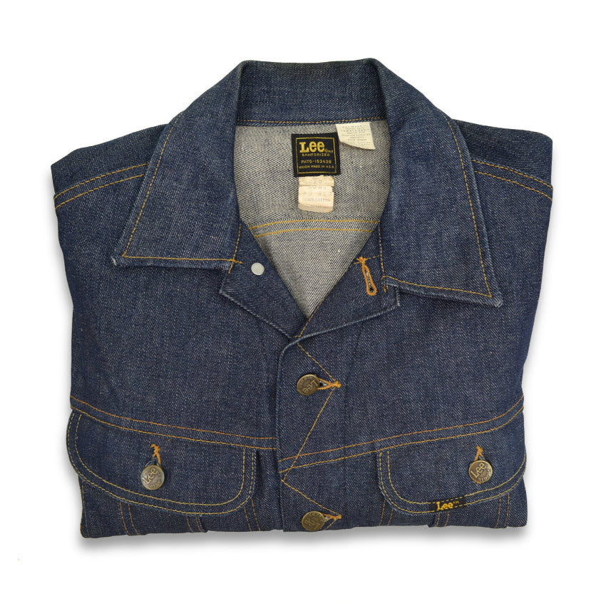 70's Deadstock Lee 220 Denim Jacket Indigo... 40