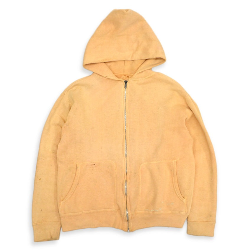 60's Faded Color Sweat Zip Up Hoodie with Separate Pockets...