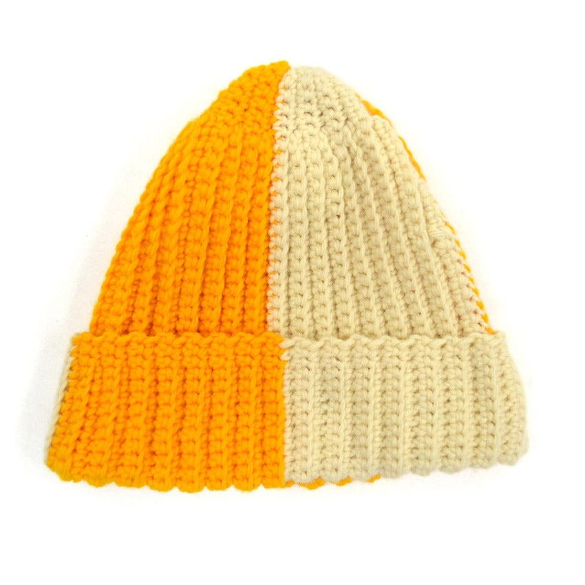 ~1960's OLD TWO TONE WOOL KNIT CAP...