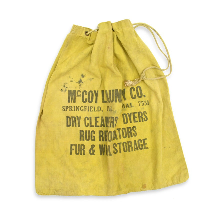 Circa 1930's McCOY LAUNDRY CO. Cotton Bag...