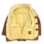 1990's US SHEEPSKIN SHAWL COLLAR SHEARLING MOUTON JACKET... 40