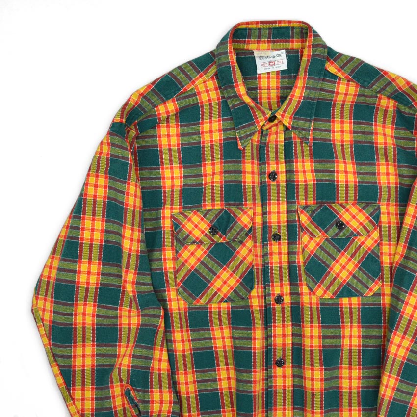 1970's Washington DEE CEE FLANNEL SHIRT... XL