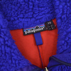 1990's PATAGONIA DEEP PILE CLASSIC RETRO CARDIGAN COBALT ... XS