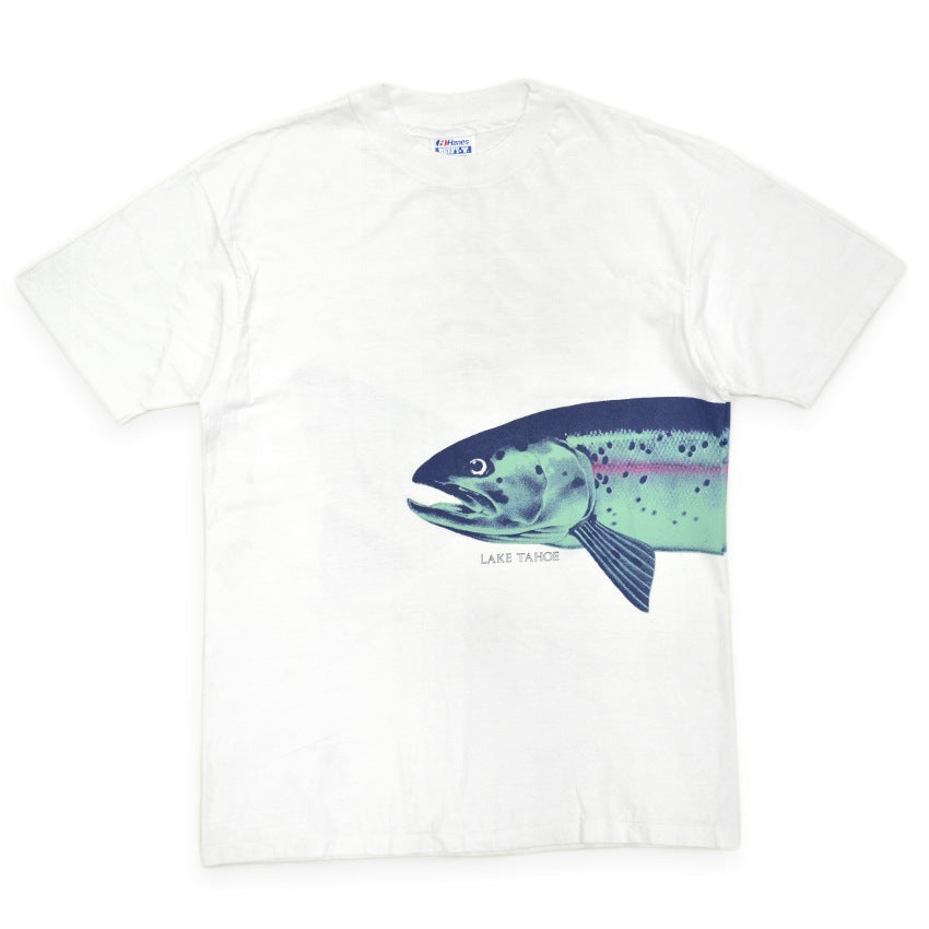 1980's Hanes LAKE TAHOE RAINBOW TROUT T-SHIRT ... L
