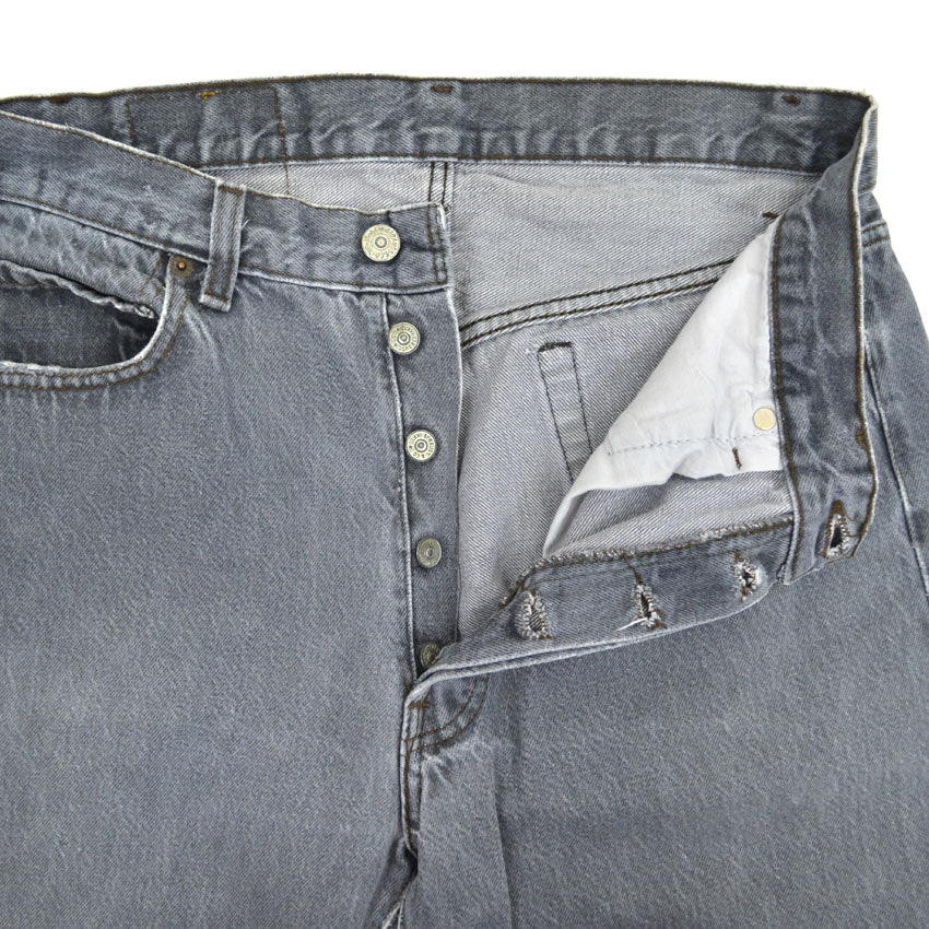 1980's Levi's 501 FADED BLACK DENIM PANTS... W32 L32