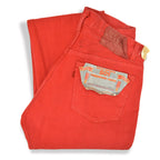 1980's Deadstock Levi's 501 Red dyed Denim pants... W32 L32