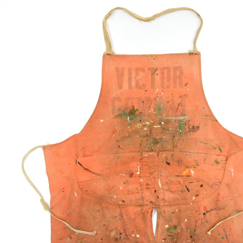 Circa 1950's VICTOR CEMENT PAINTER APRON ORANGE...