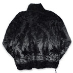 ~2000's DEADSTOCK MAZMANIA BEAR BLACK & PEWTER FLEECE JACKET...XL