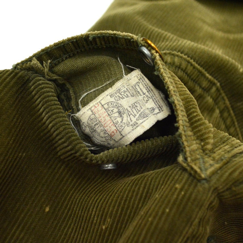 1970's Lee Green Corduroy Boa Lining Coverall...
