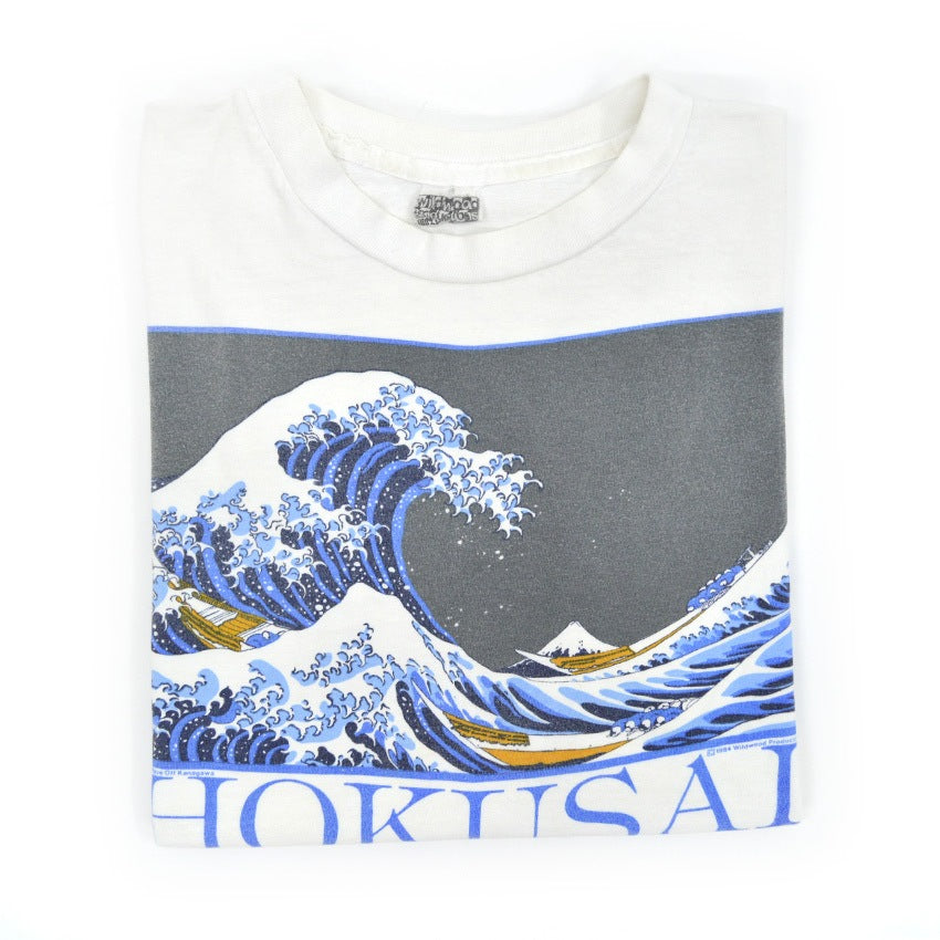 1980's wildwood productions 北斎 神奈川沖波裏 T-shirt ... L