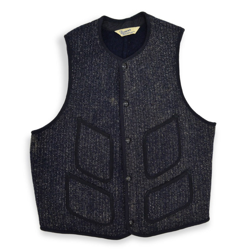 1950's BROWN'S BEACH VEST NAVY ... Fits like 36