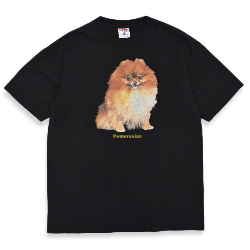 1990's SOF TEE Pomeranian Dog Print T-shirt ... XL