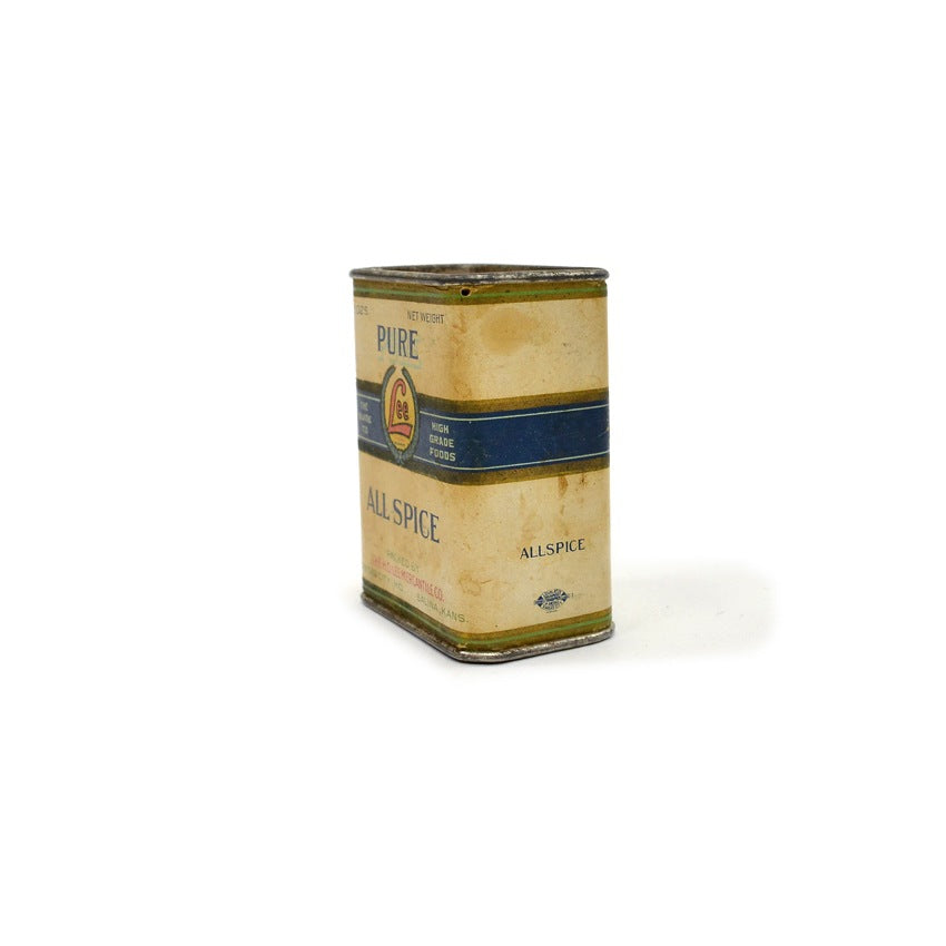 1920's THE HDLEE MERCANTILE CO. PAPER LABEL ALL SPICE TIN CAN...