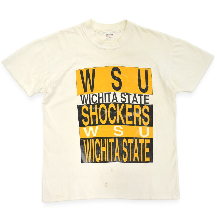 1980's Stedman WSU SHOCKERS COLLEGE T-SHIRT... L