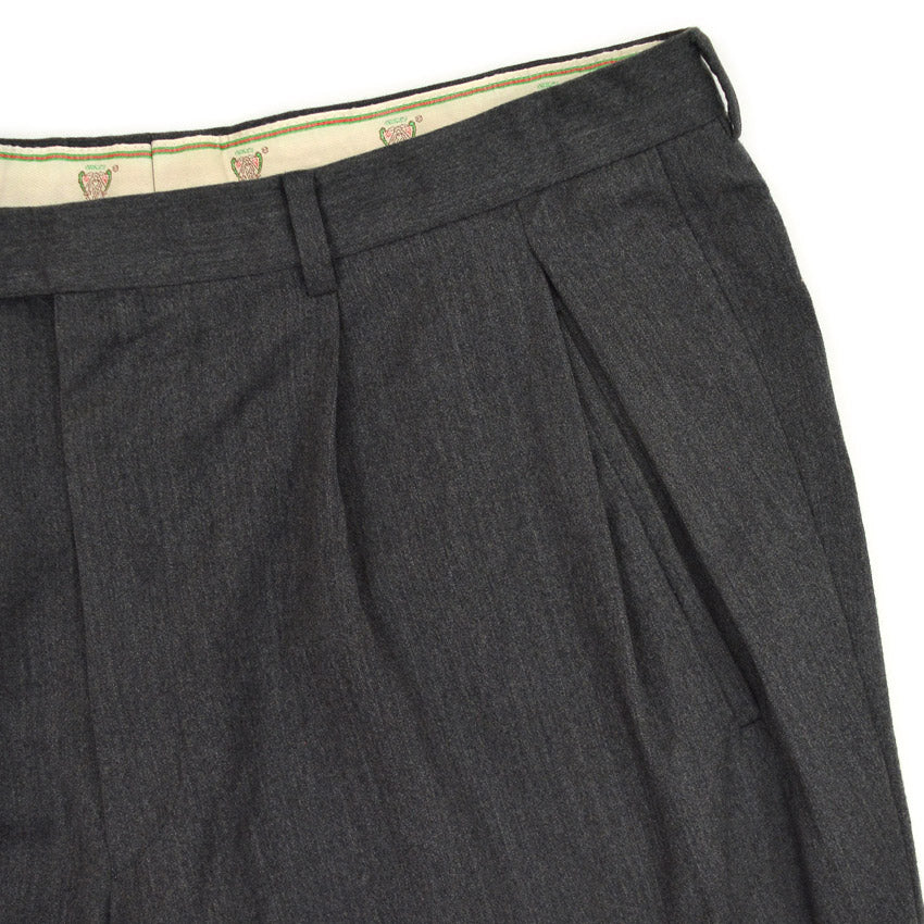 1980s Gucci Old Gucci Charcoal Grey Wool Slacks... W37 L28