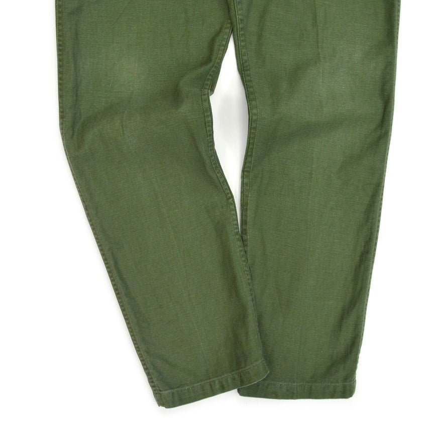 1960's USARMY COTTON SATEEN OG-107 BAKER PANTS SLIM CUSTOM... W31 L32