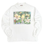 1990's Judy Buswell FLOWER ART PRINT L/S T-SHIRT ... Fits like XL