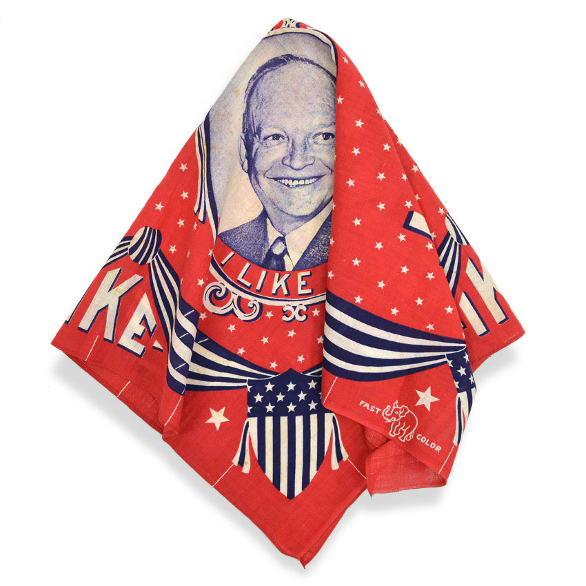 1950's Dwight D. Eisenhower I LIKE IKE BANDANA... MINT