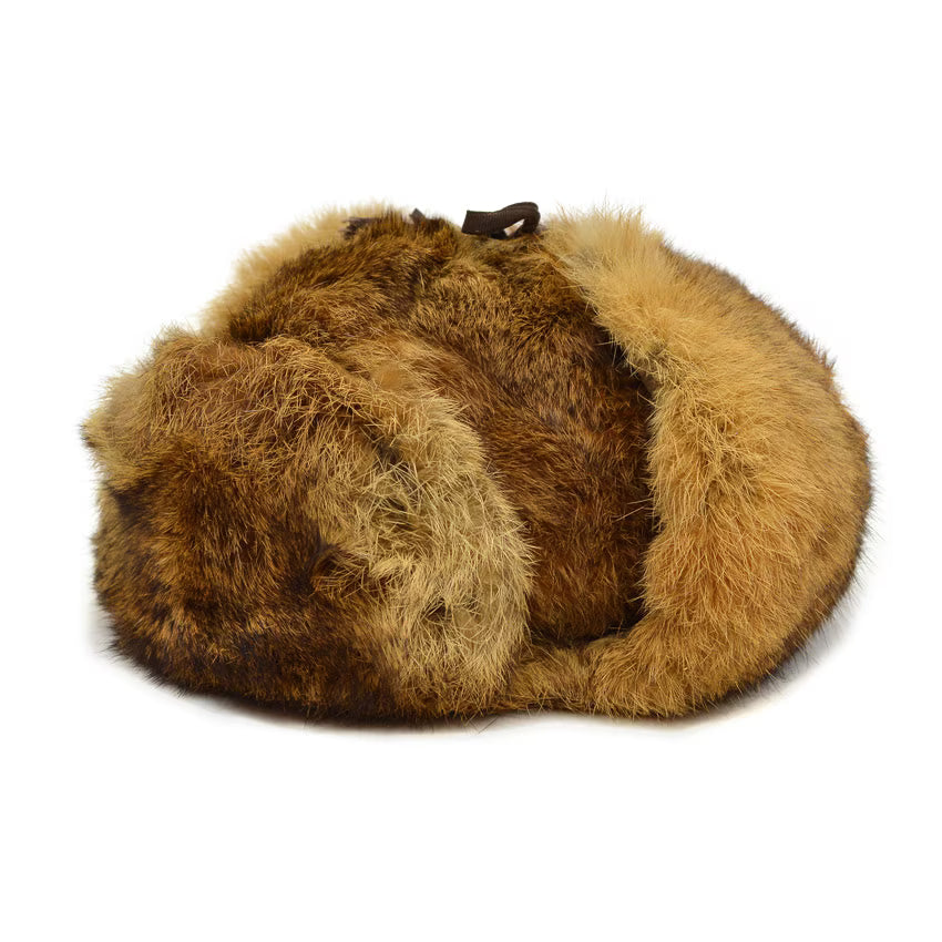 ~1980's LLBEAN NORTH KING NATURAL RABBIT FUR HAT...XL