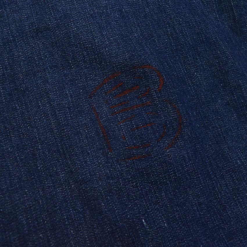 1940's U.S.NAVY WW2 SHAWL COLLAR DENIM JACKET BACK PAINT DARK ...