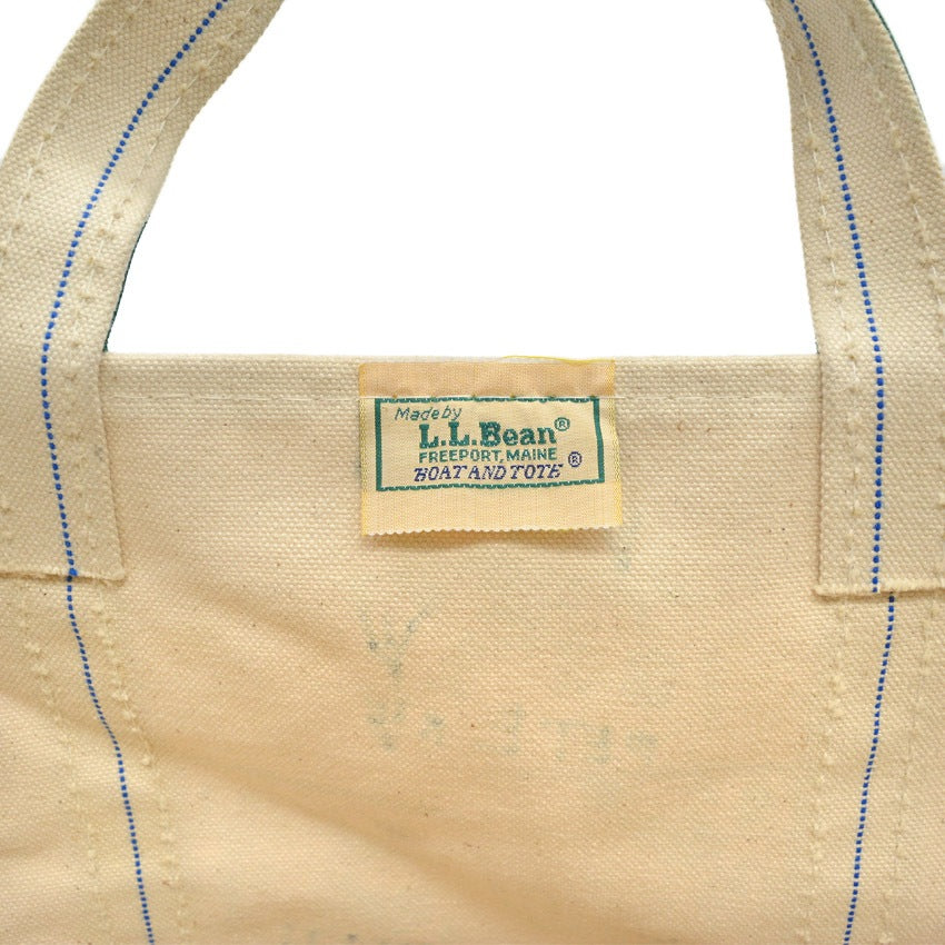 1980's L.L.BEAN ART PAINT BOAT AND TOTE GREEN ... LARGE