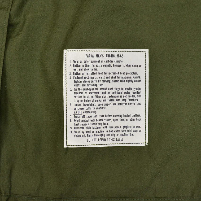 1970s Deadstock US Army Parka, Men's, M-65, Aluminum Zipper... X-Small