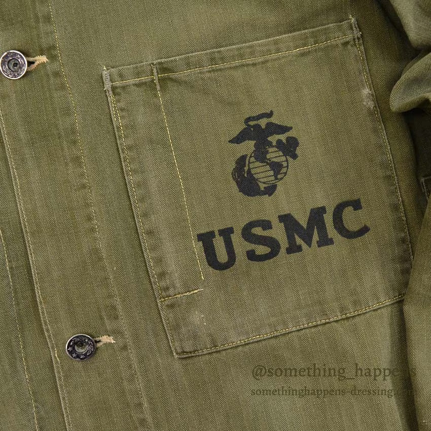 1940's U.S.M.C. HBT MECHANICS COAT ... Fits like 36