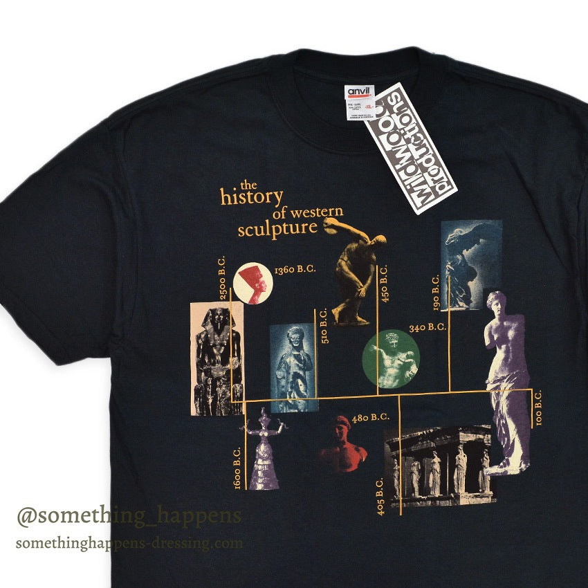 1990's〜 DEADSTOCK anvil WILDWOOD PRODUCTIONS ART SCULPTURE T-SHIRT ... XL