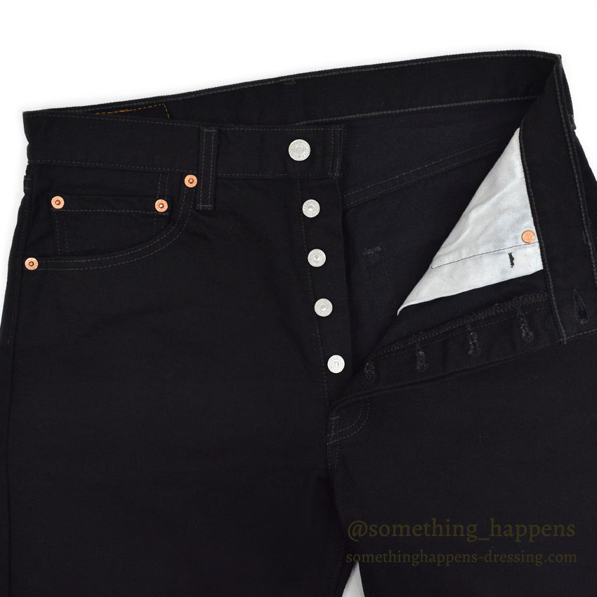 DEADSTOCK Levi's 501 BLACK DENIM PANTS Made in USA... W33 L32