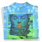 ~1990's WOMAN FACE IN WATER ART TIE DYE L/S T-SHIRT ... Fits like XL