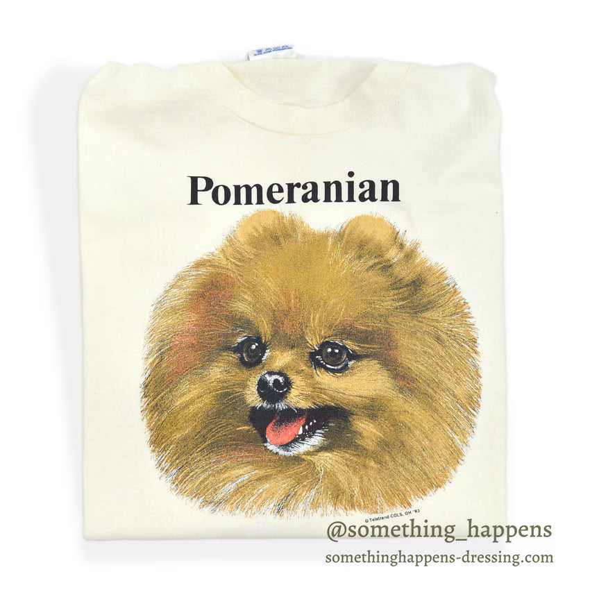 1990's HANES POMERANIAN DOG PRINT T-SHIRT ... LARGE