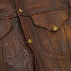 1960's~ SUPERIOR BROWN LEATHER JACKET TYPE 3RD... Fits like 40