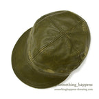 ~1940's LLBEAN HUNTING LEATHER CAP OLIVE...