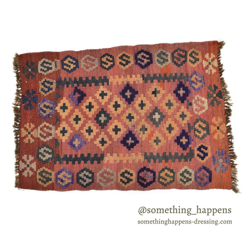 OLD KILIM RUG ... 86cm x 58cm