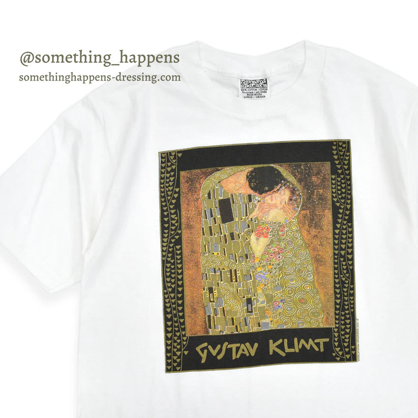 1990s DEADSTOCK WILDWOOD PRODUCTIONS Gustav Klimt The Kiss T-SHIRT ... L