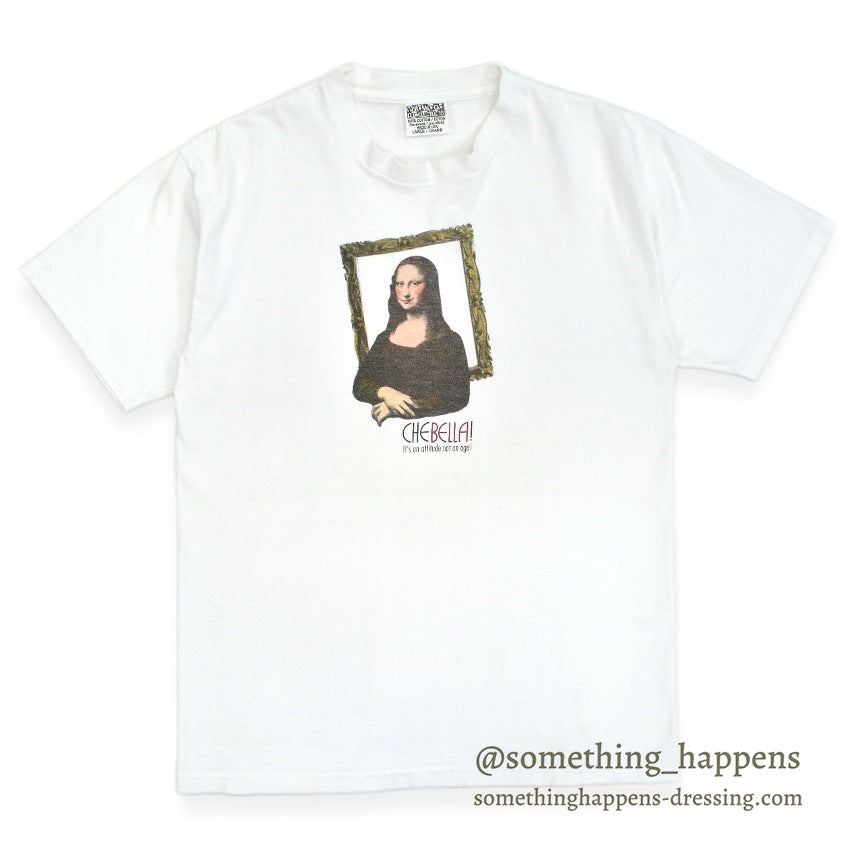 1990's WILDWOOD PRODUCTIONS Mona Lisa Lip & Cheek T-SHIRT ... L