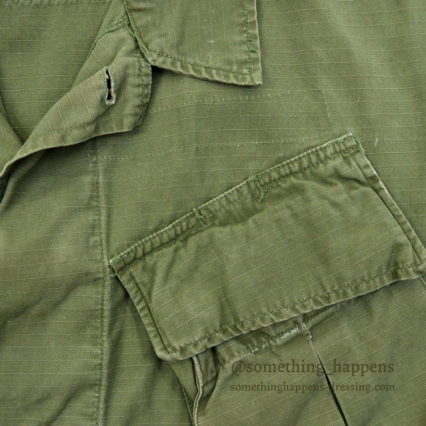1960's USARMY JUNGLE FATIGUE JACKET...X-SMALL-SHORT