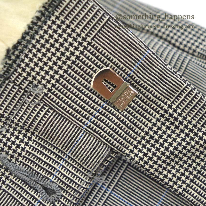 1960's~ EURO GLEN CHECK TROPICAL WOOL SLACKS... W32 L32