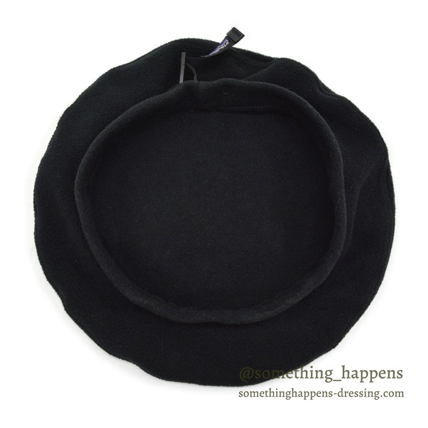 1990's PATAGONIA BLACK FLEECE BERET HAT MINT ... M