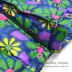 1970's GERRY HIPPIE FLOWER PATTERN ALL OVER PRINT DOWN JACKET...