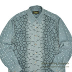1980's〜 SAXIFON ART CLOUDS & SCALY PRINT SHIRT ... L