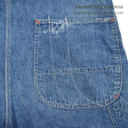 ~1960's PAYDAY INDIGO DENIM OVERALL FADED... W38/L27