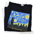 1990's JERZEES STARRY NEW YORK NIGHT ゴッホ パロディ ART T-SHIRT ... L
