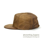 1980's ADVENTURE BOUND BROWN LEATHER CAP...