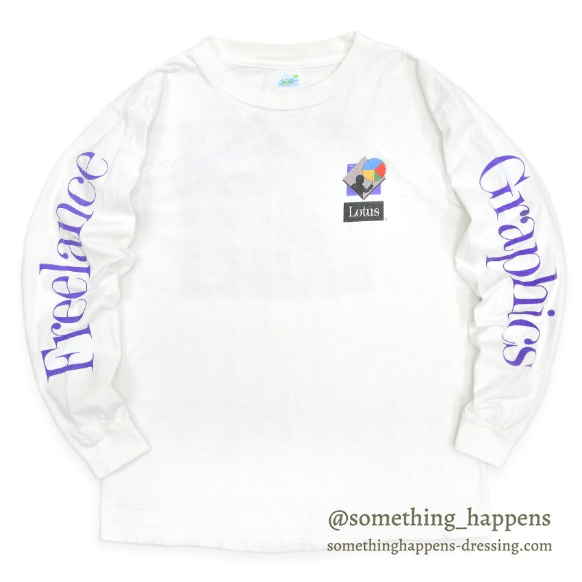1990's ALORE LOTUS FREELANCE GRAPHICS L/S T-SHIRT ... L